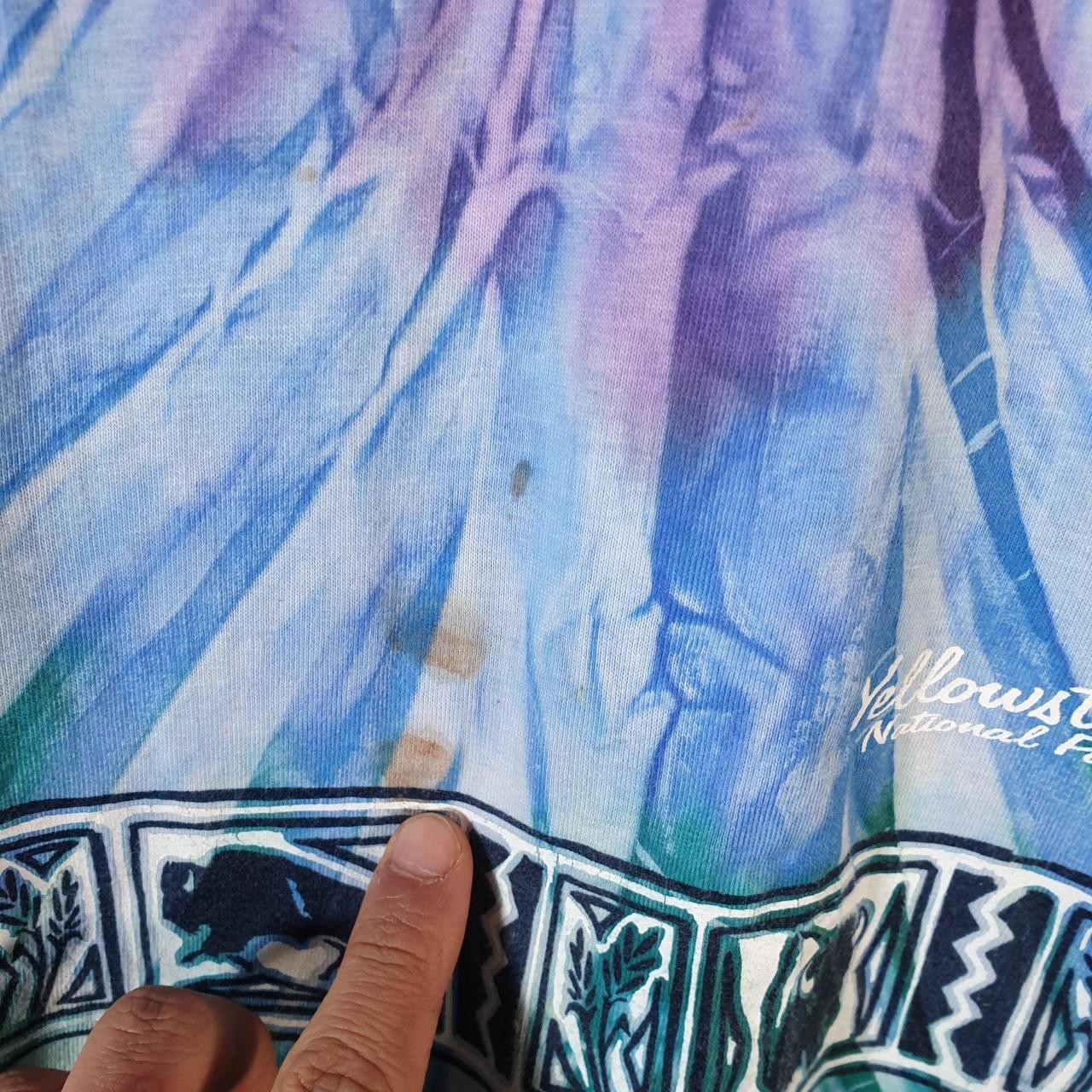 Vintage Yellowstone National Park Tie Dye USA 90s T Shirt Mens XL Multicoloured gallery