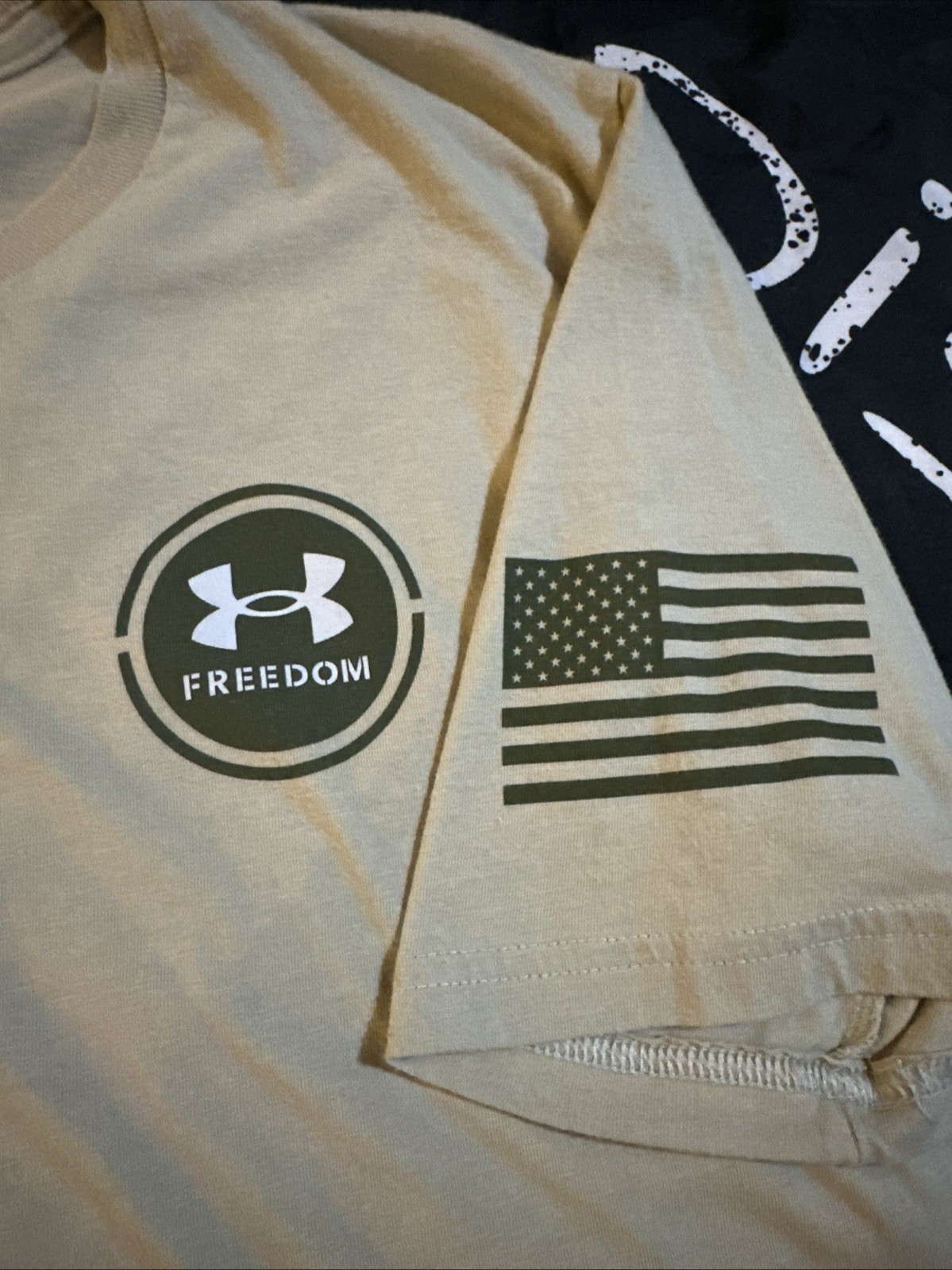 Under Armour Tactical Mission Made Mens M T-Shirt Snake & Stars Logo Desert Sand gallery