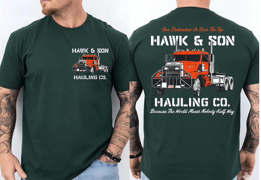 Hawk and Son Hauling Company Big Rig Pride 2 Side T-Shirt gallery