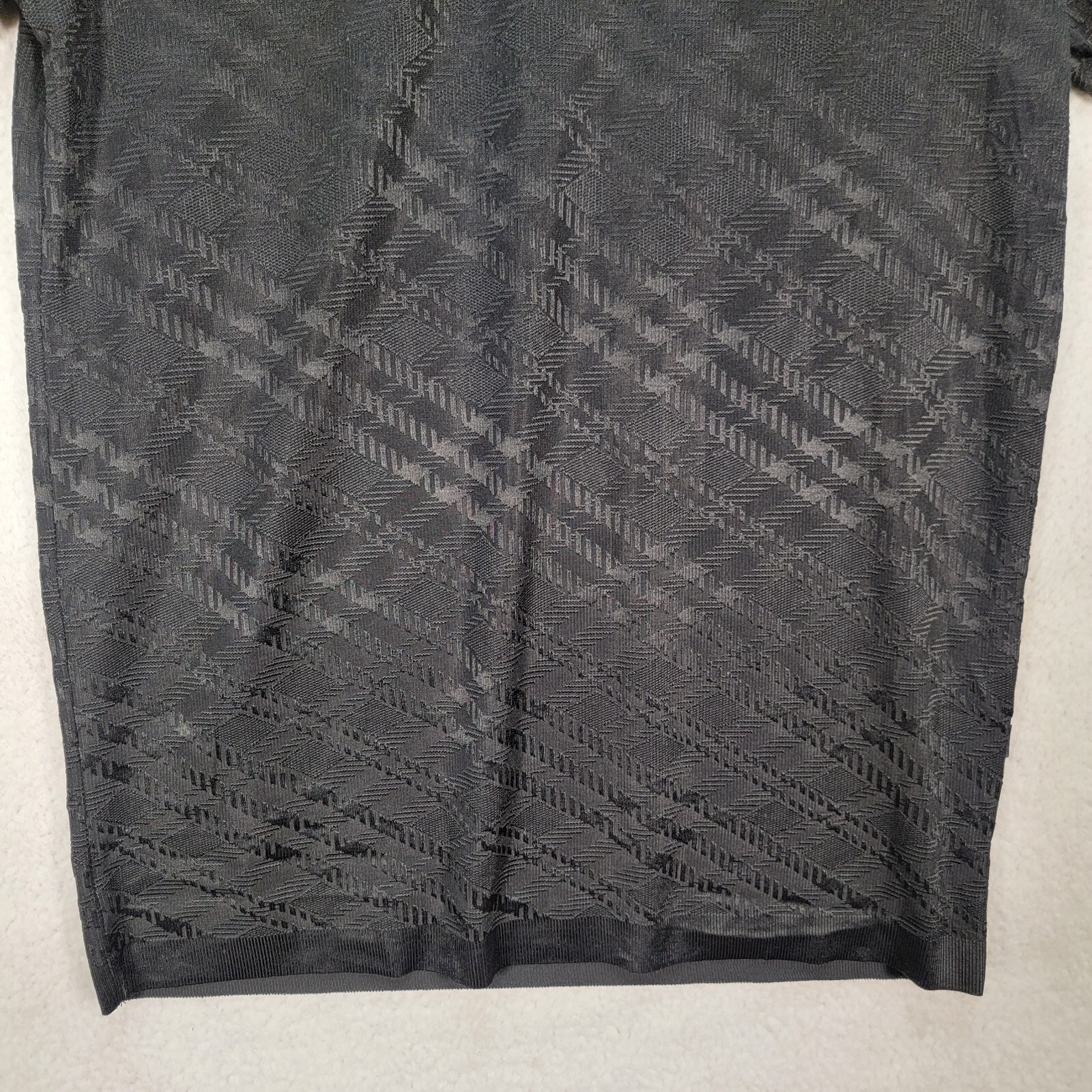 Barabas Black Check Sheer V Neck Sexy Classic Mens Casual Graphic T Shirt Size M gallery
