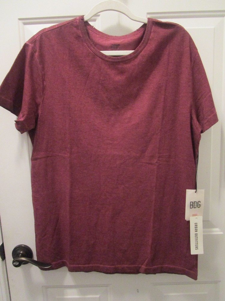 URBAN OUTFITTERS BDG MAROON TIDAL WASHED TEE T-SHIRT SIZE LARGE NEW