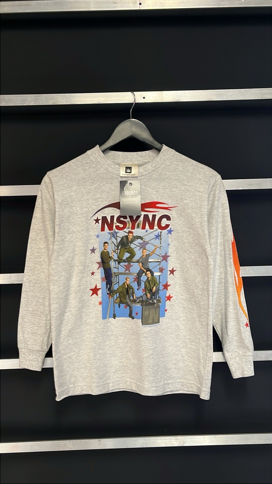 Vintage 90s *NSYNC Flame Longsleeve Winterland Size XS Made In USA