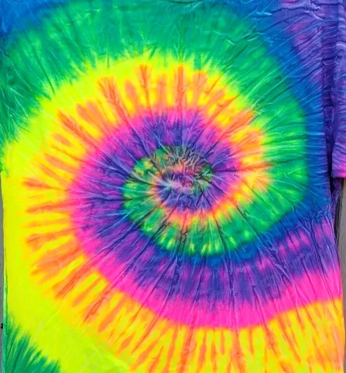 Colortone Tie Dye TD950 Adult 2XL Dyed Stylish T-Shirt Rainbow Color Burst gallery