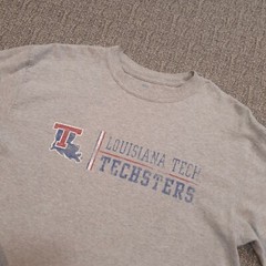 NCAA Louisiana Tech Techsters Shirt Adult Small Gray Long Sleeve Tee Falcons