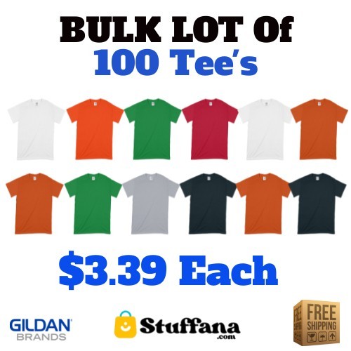 Gildan 100 Bulk Lot Heavy Cotton T-Shirt - Free Shipping gallery