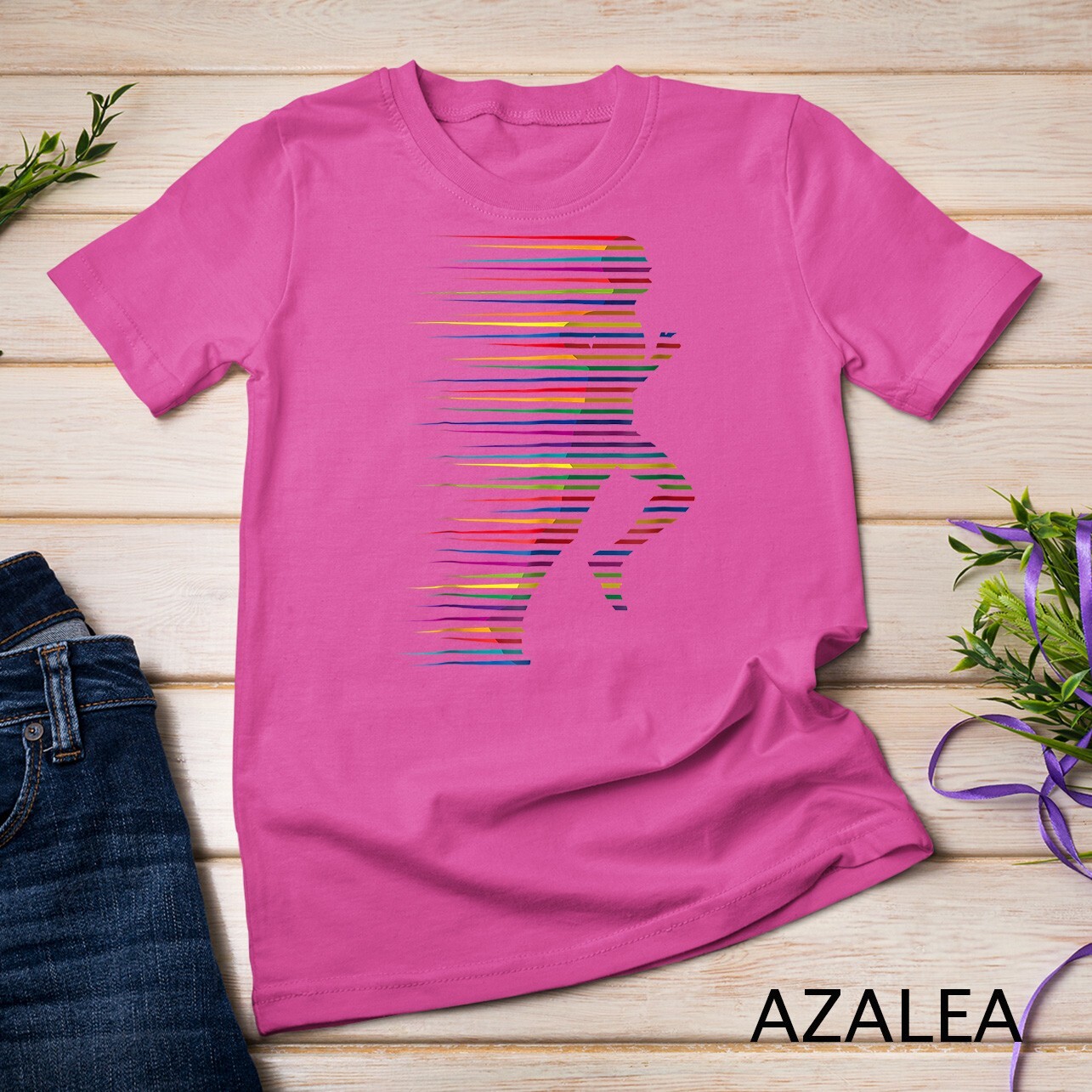 Running T-Shirt Jogging Gym Marathon Abstract Cool Art Tee Unisex T-shirt gallery