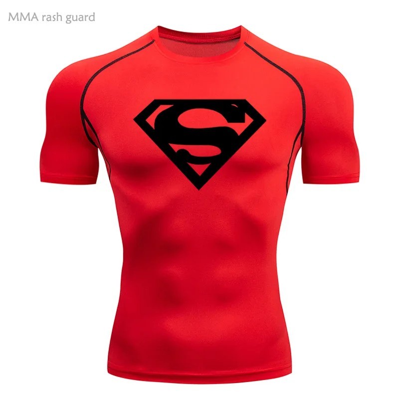 Superman T-shirts Superhero Gym Short Compression Sleeve Tee Tops gallery