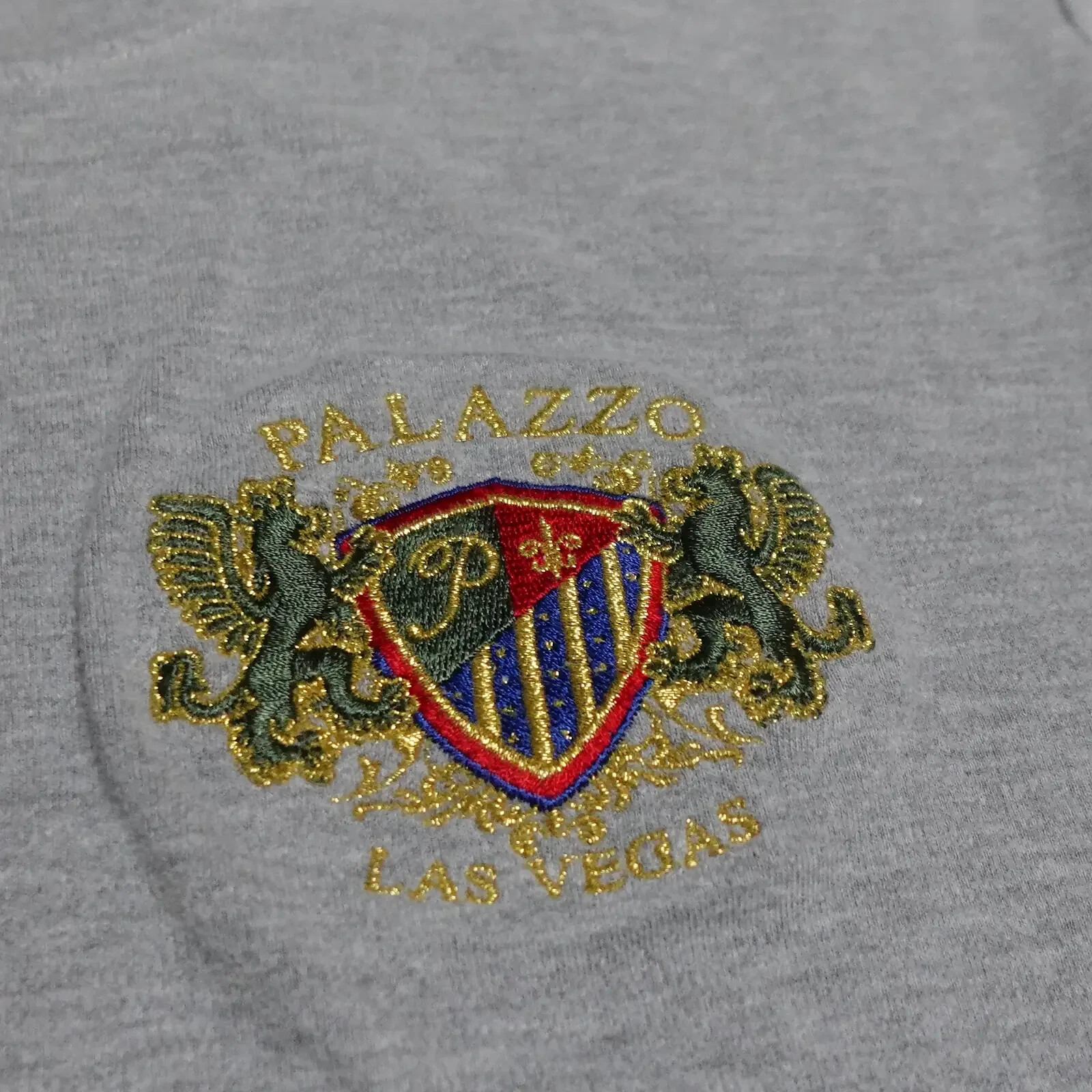 Palazzo Las Vegas T-Shirt Men's Large Gray Short Sleeve Embroidered Logo gallery