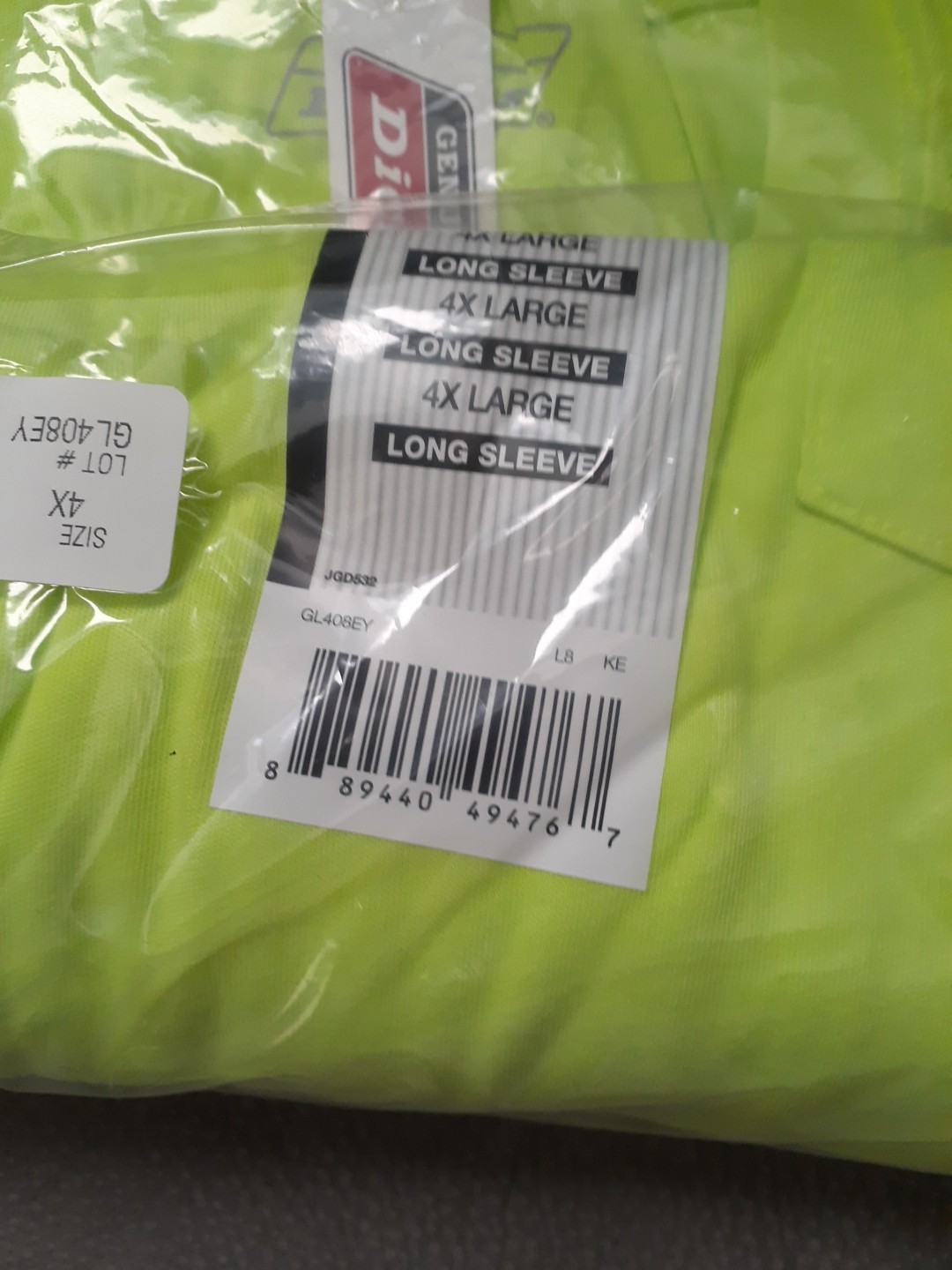 Dickies Men's High Visibility Long Sleeve Tee 4X Large Cool & Dry 2 Pack gallery