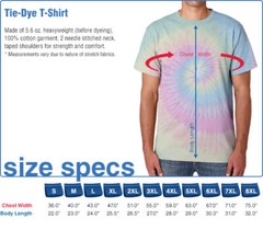 GRATEFUL DEAD-PARACHUTING BEARS-2 SIDED TIE DYE T-SHIRT S-M-L-XL-2X-3X-4X-5X-6X