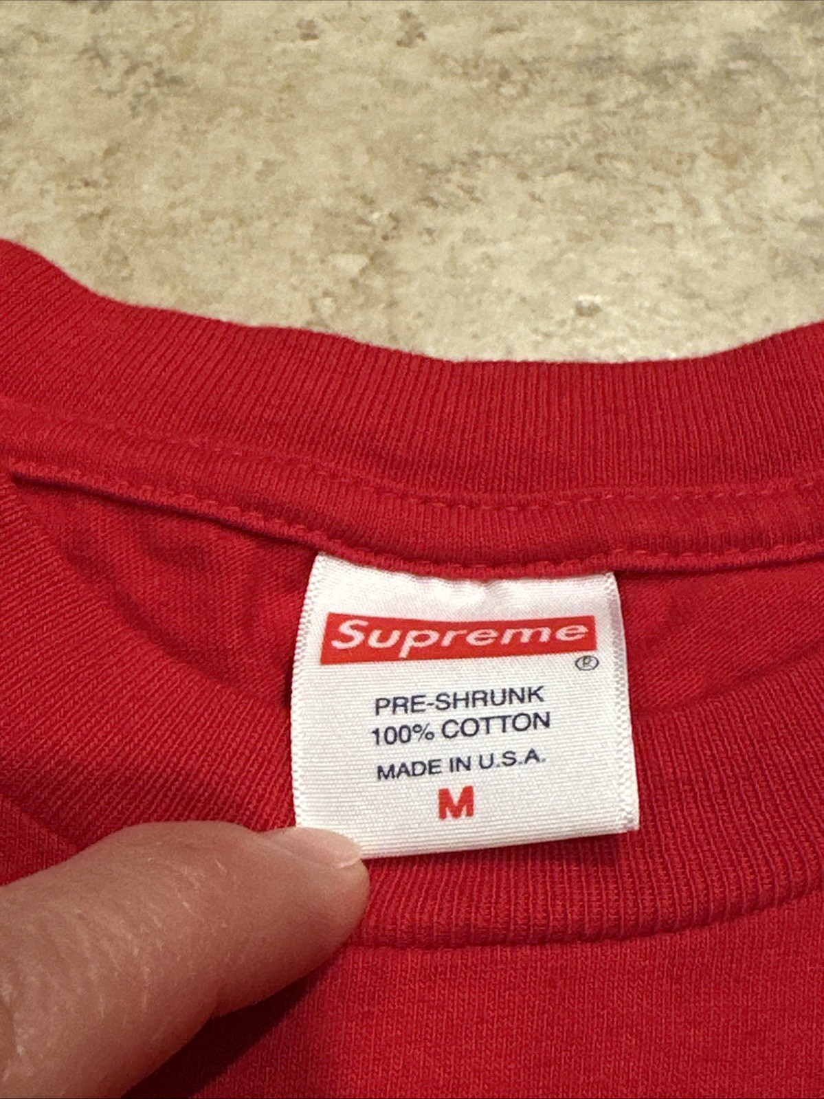 Authentic Supreme Fiorenza Tee Mens Medium Red T-shirt Suprema SS18 gallery