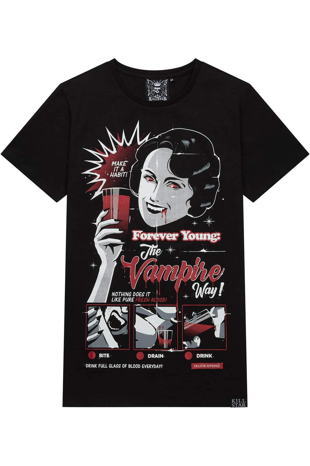 Killstar Forever Young Vampire Blood Gothic Punk Horror Retro T Shirt KSRA002317 gallery