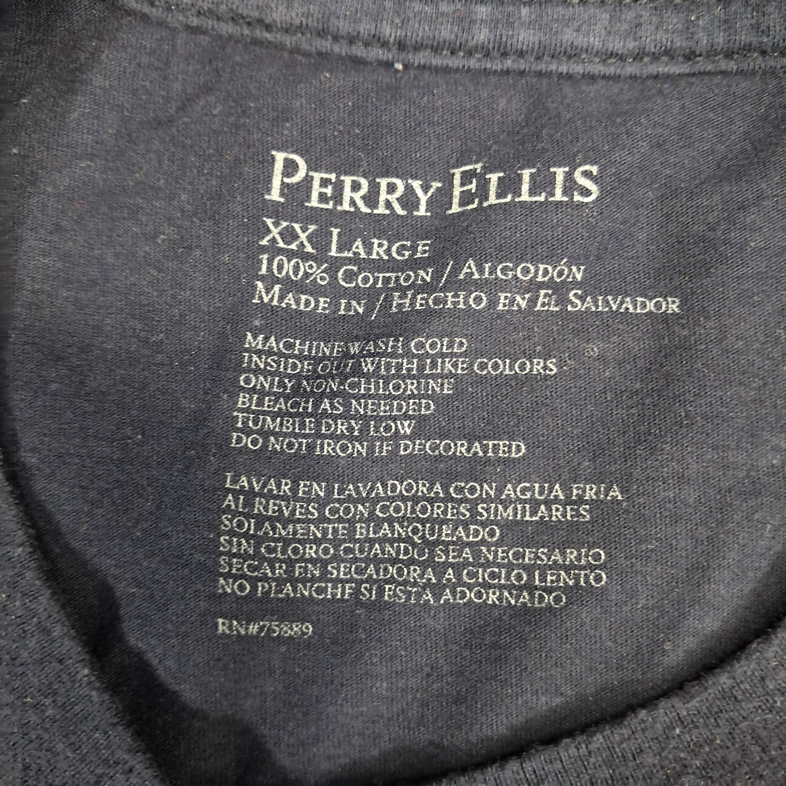 Perry Ellis Men's T-Shirt Logo Black 2X-Large gallery