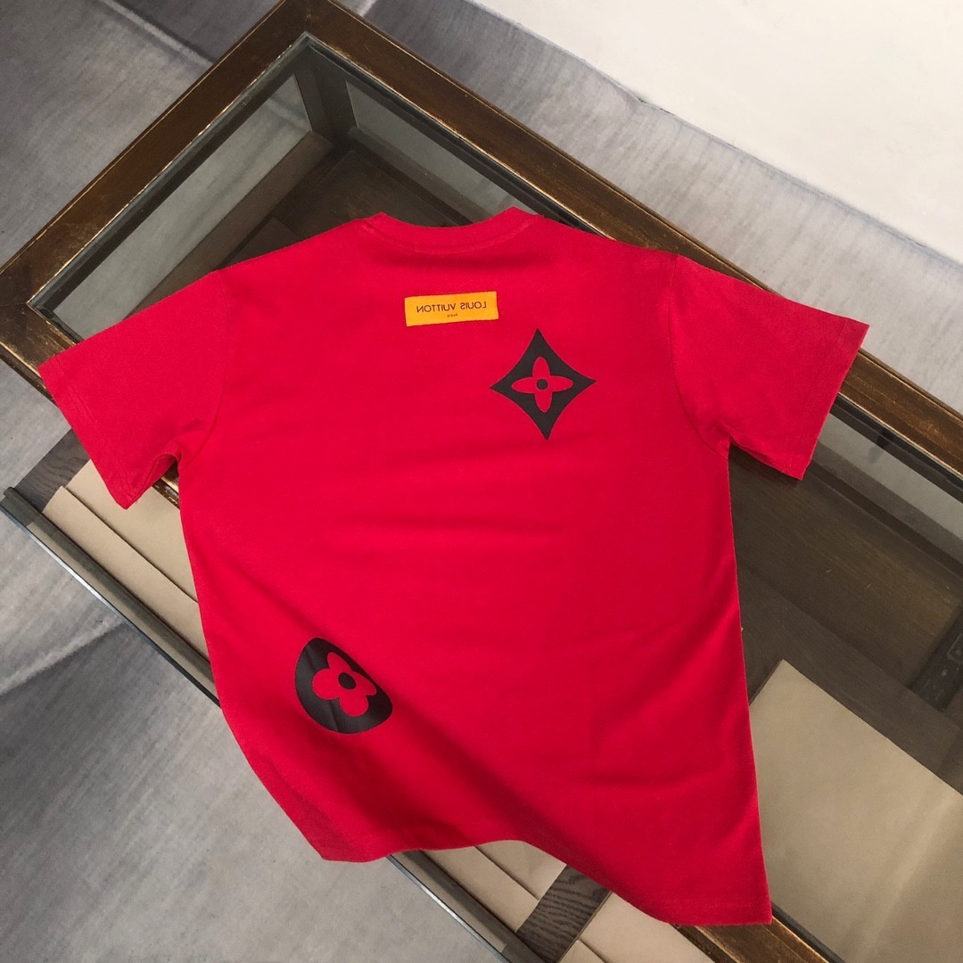 New Moncler Red Summer Crew-Neck Short-Sleeve Shirt M gallery
