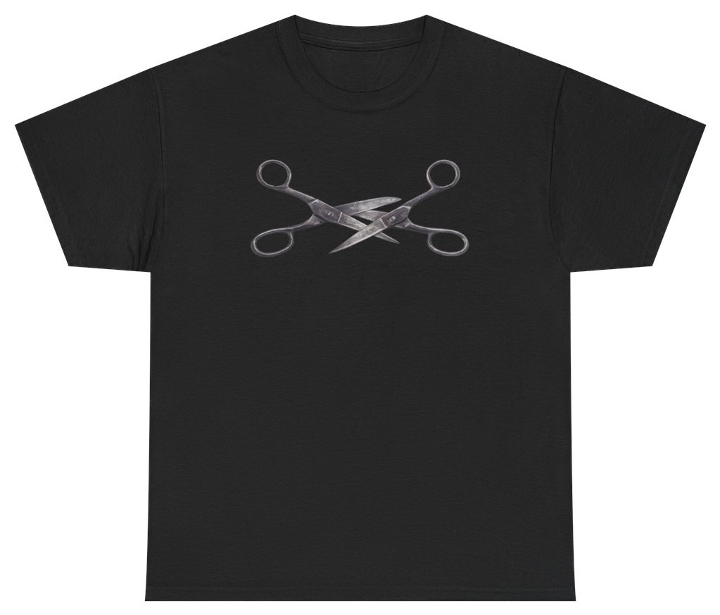 Crossed Scissors Tee, Sapphic Humor Shirt | Unethical Threads