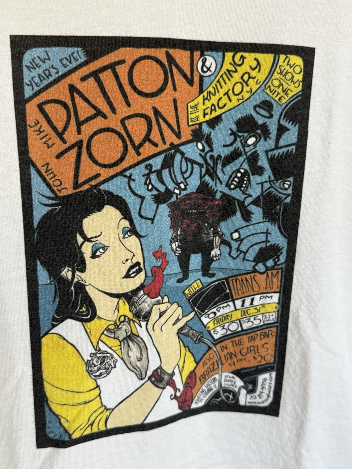 Vintage Mike Patton And John Zorn Gig Flyer At The Knitting Factory T-Shirt gallery