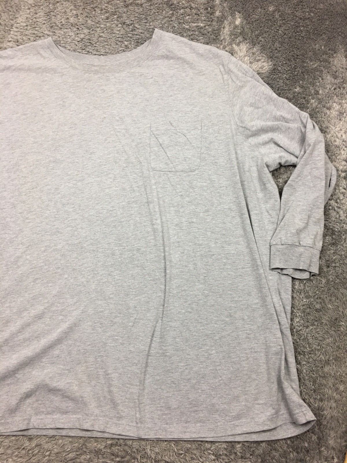 King Size Shirt Mens Size 7XL Big Gray Long Sleeve Cotton gallery