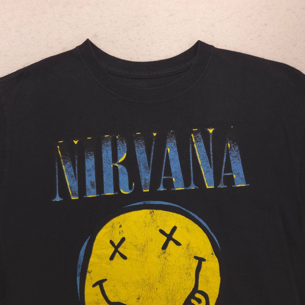 Nirvana Band Casual Crew Neck Graphic Shirt Adult Mens Size M Black 15994