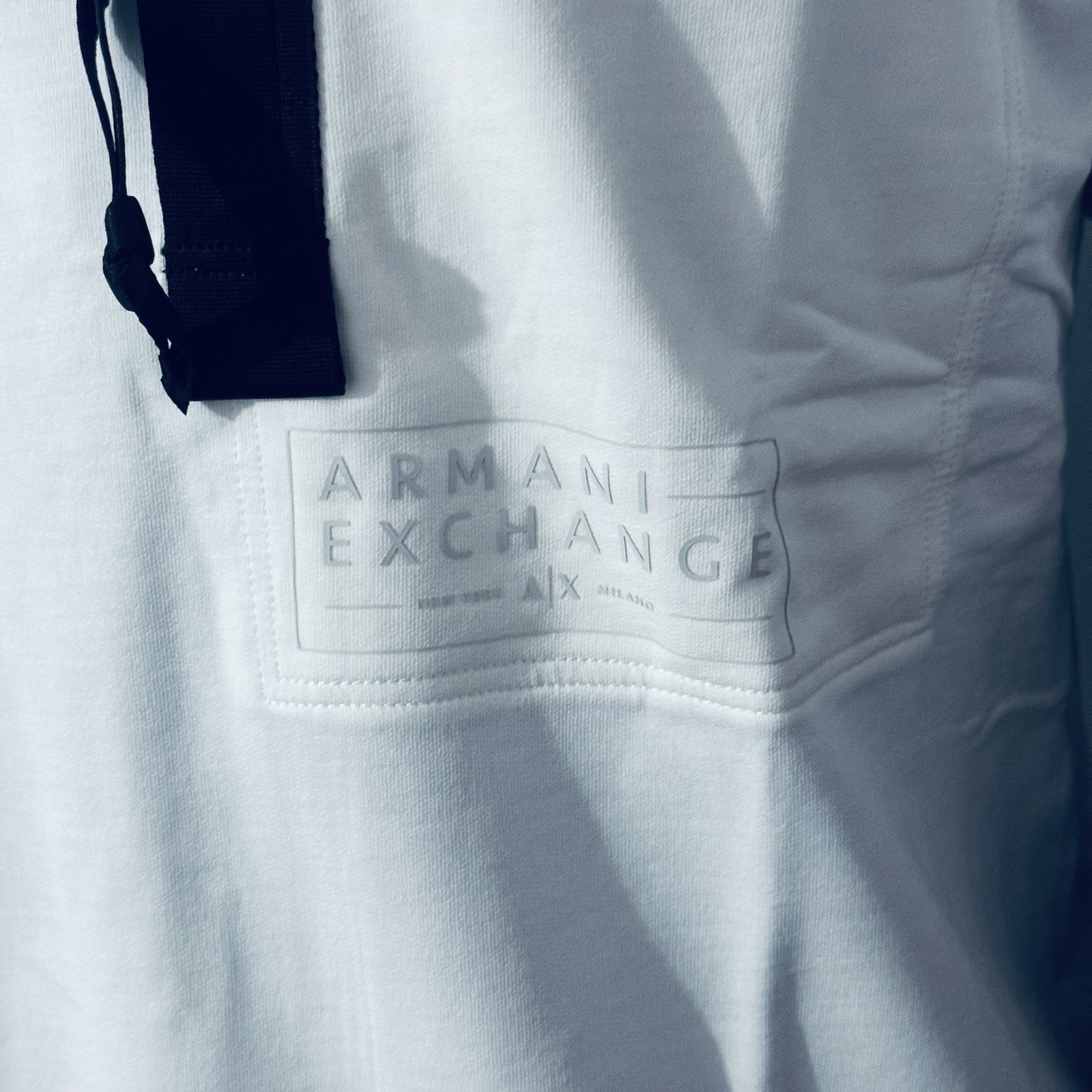 New Armani Exchange Men's Crew Neck Zipper Short Sleeve Logo Shirt gallery