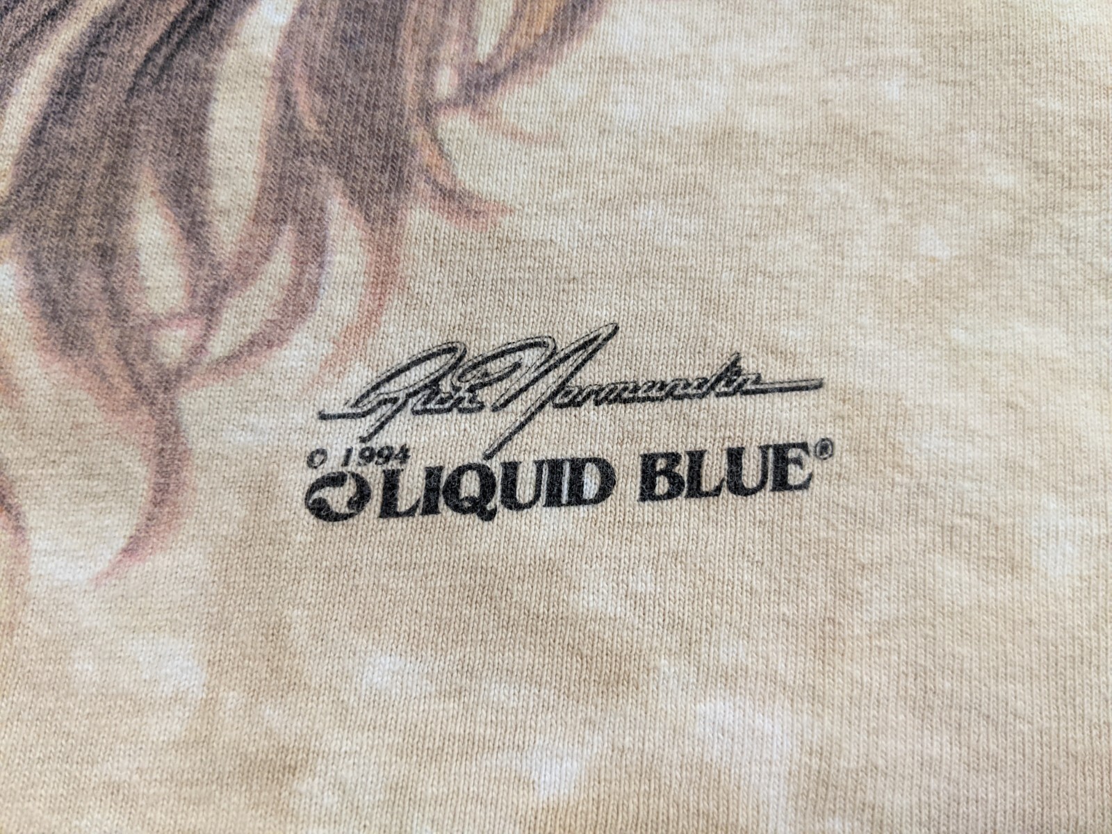 Liquid Blue Shirt Men Large Tie Dye Lion Logo Graphic Rich Normurdin 1994 Safari gallery