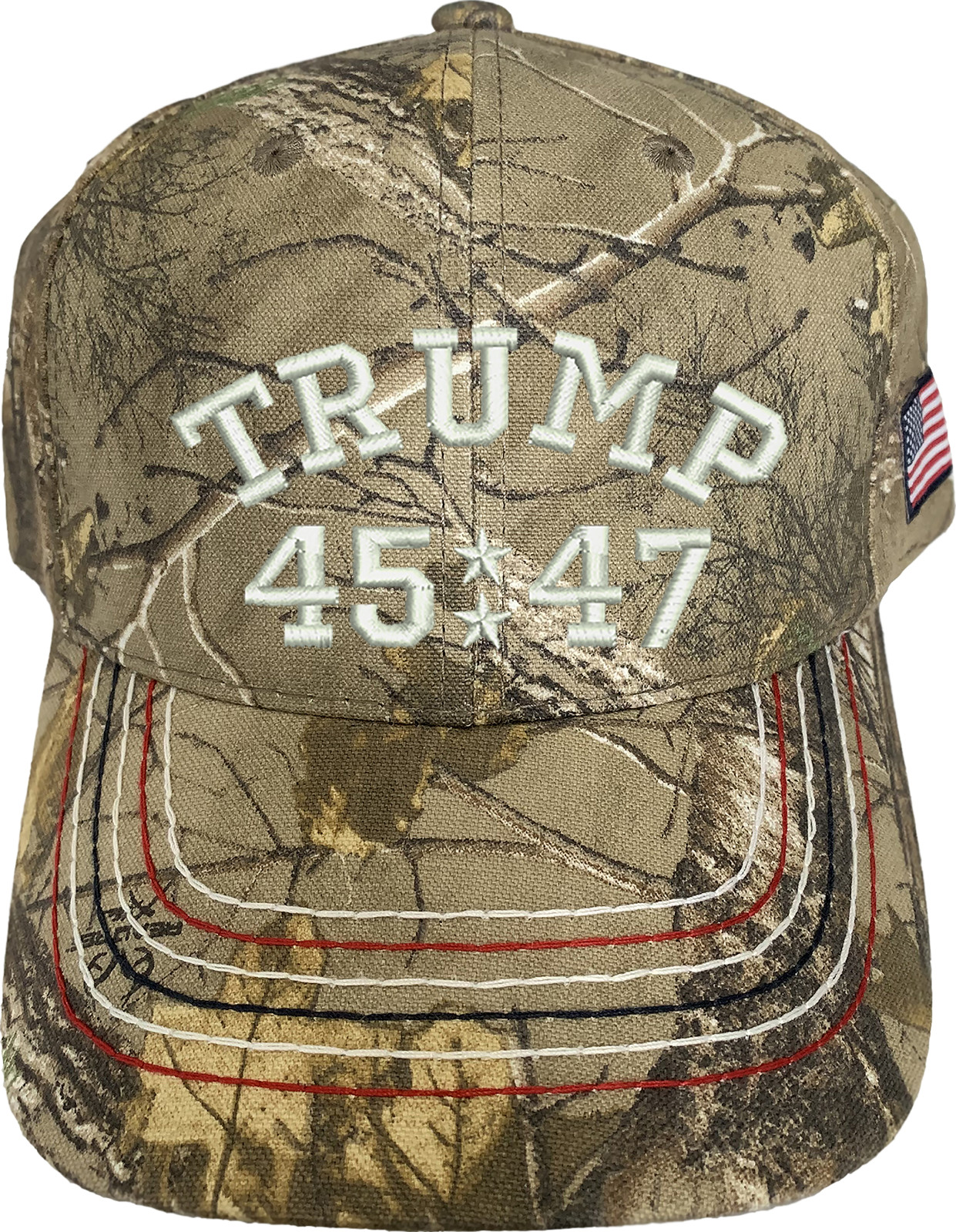 Trump 45/47 Embroidered Camo Structured Adjustable One Size Fits Most Hat gallery