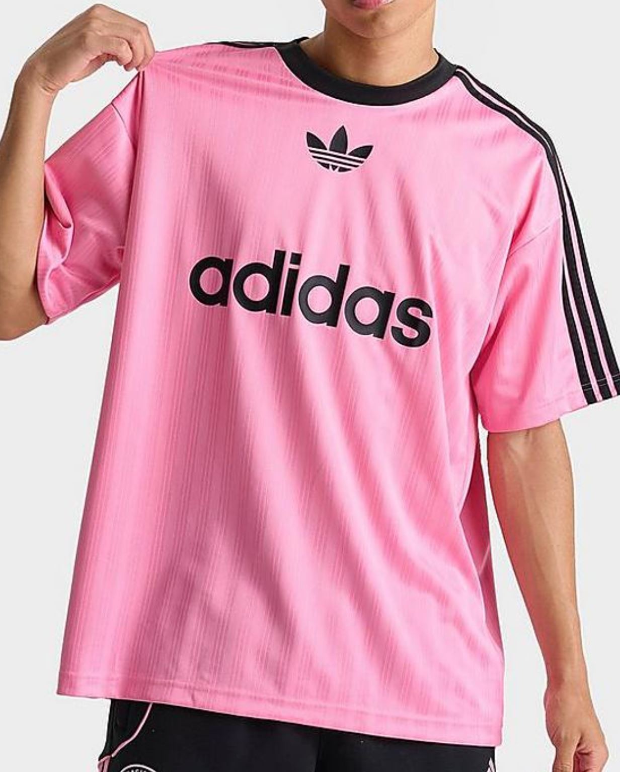 RARE! NEW MEN'S ADIDAS ORIGINALS TREFOIL POLY TEE SHIRT ~SIZE XL #JW37 PINK gallery