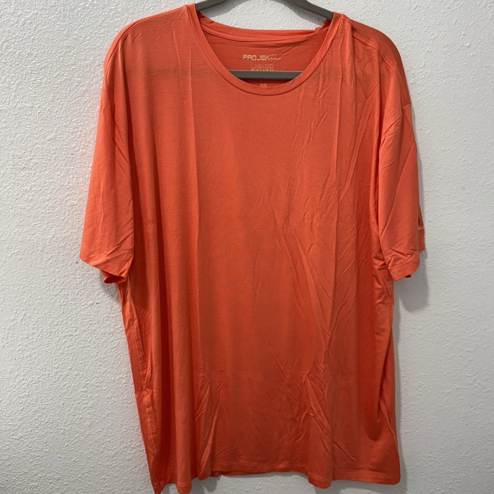 Projek Raw XL Liquid Touch Orange Fitness Shirt Sleeve Workout Shirt Unisex
