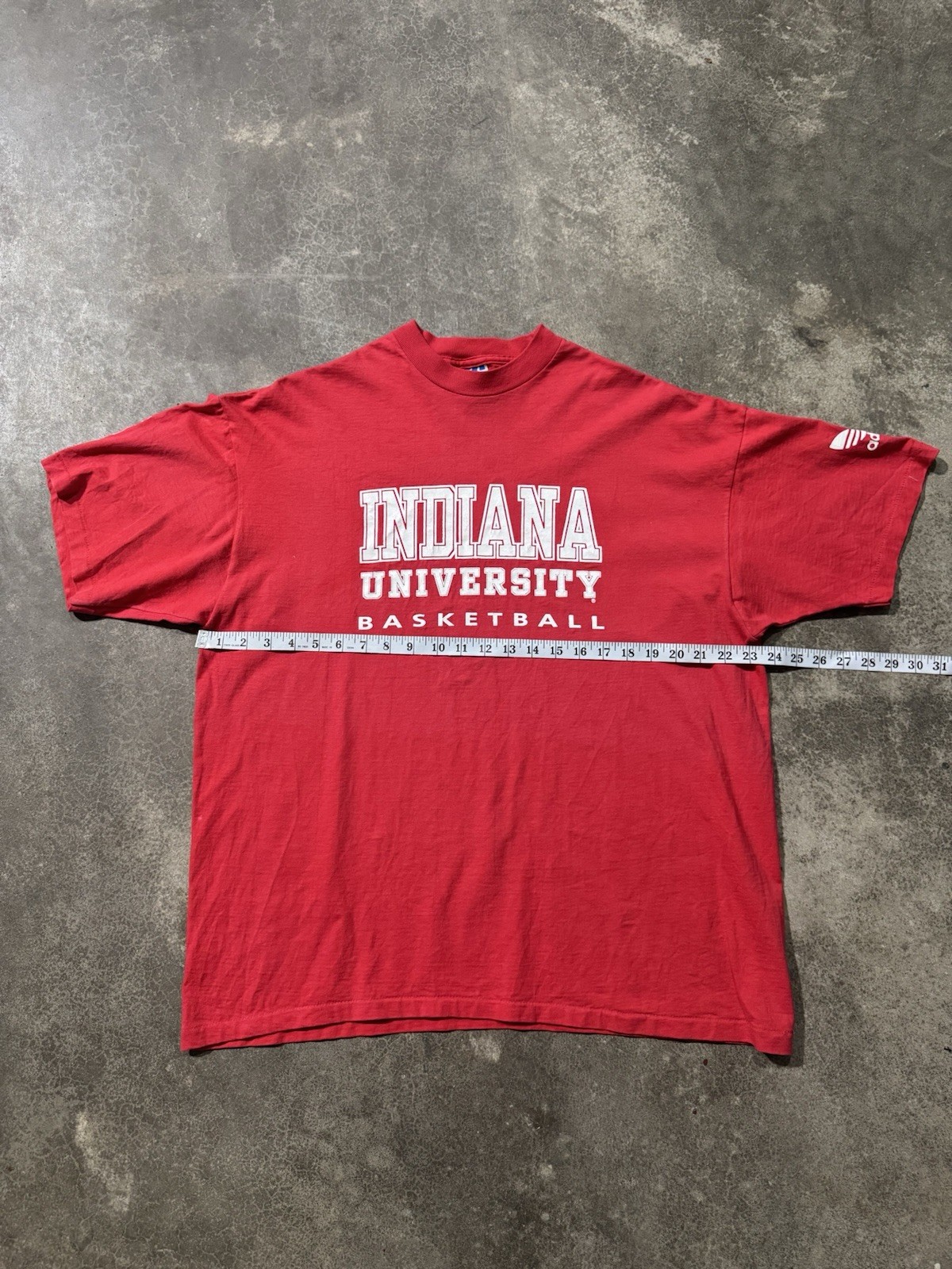 Indiana Hoosiers Basketball T-Shirt Adidas Single Stitch XL Made In Usa Red Vtg gallery