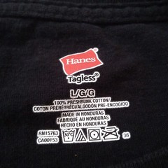 Hanes Black Tagless Unisex VOLT Preshrunk Cotton Graphic Print Tee Adult Large