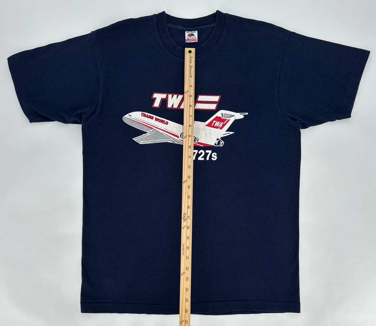 Vintage TWA Airlines T-Shirt Adult XL Blue Single Stitch 727s Airplane Graphic gallery
