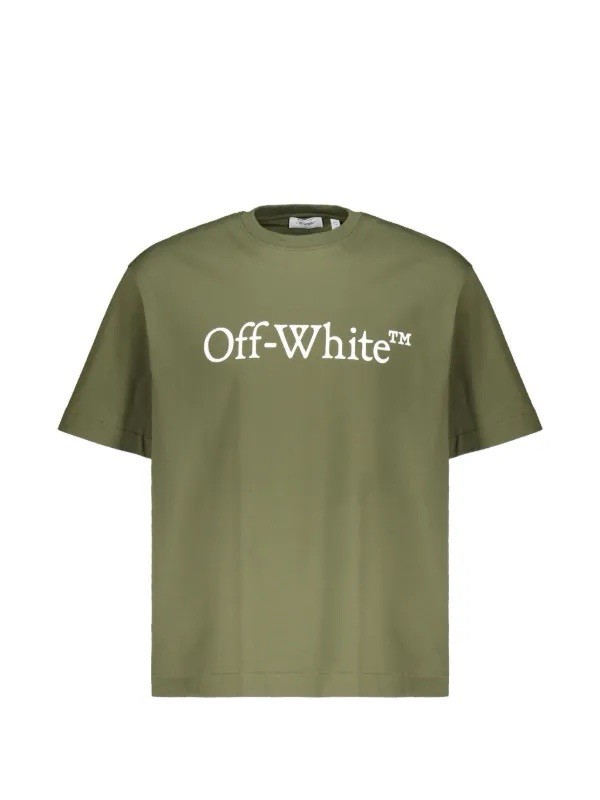 Off-White c/o Virgil Abloh Big Bookish Skate T-Shirt Military Green Sz Large NWT gallery