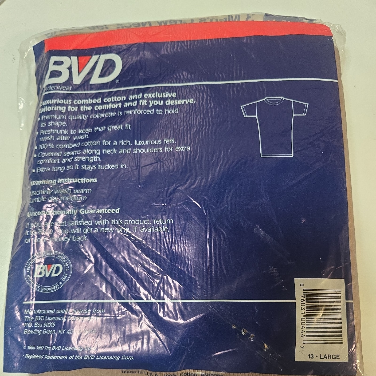 New Pack Of Three Brown Short Sleeve T-shirts Size large Mfg DPSC By BVD gallery