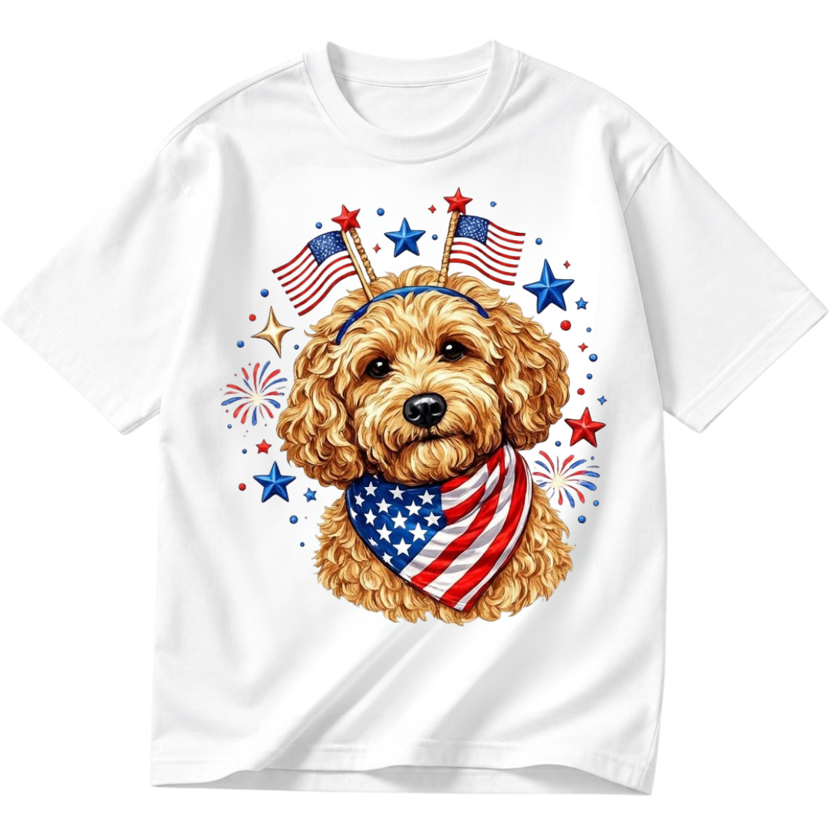 Funny Patriotic Dog Shirt 4th of July Puppy T-Shirt USA Flag Cute Pet Tee Gift gallery