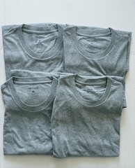 True Classic – Crew Neck – Short Sleeve T-Shirt – Heather Grey – Medium – 4 Pack