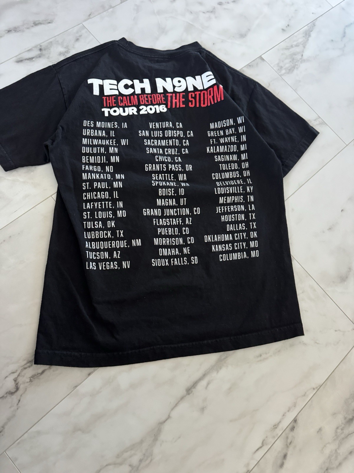 Men’s Vintage Tech 9 Band T Shirt Tour 2000s Size Medium No Tag gallery