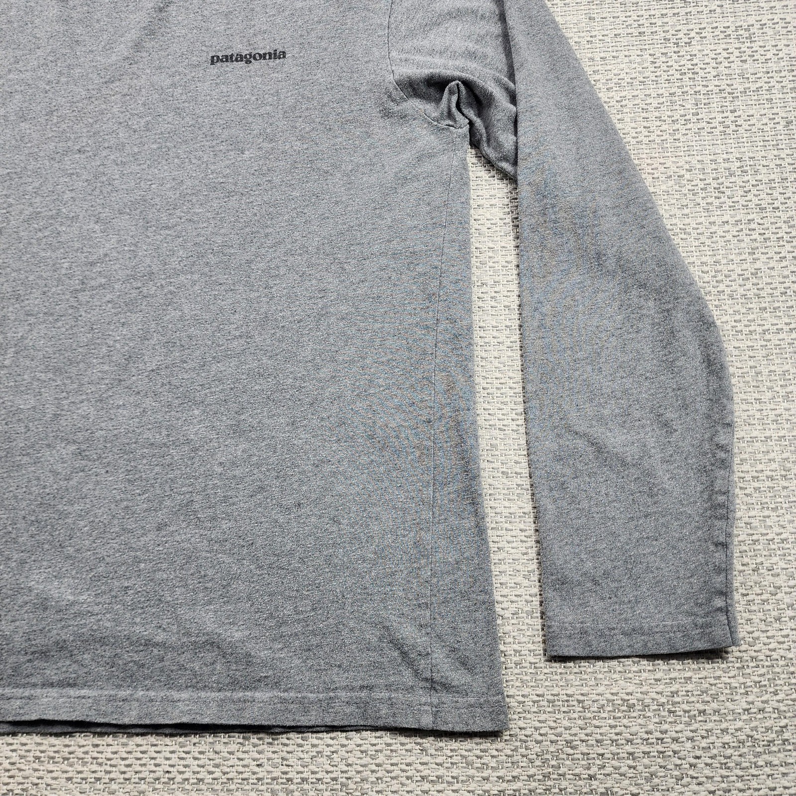 Patagonia Shirt Mens M Gray Long Sleeve Organic Cotton Logo Outdoor USA Made gallery