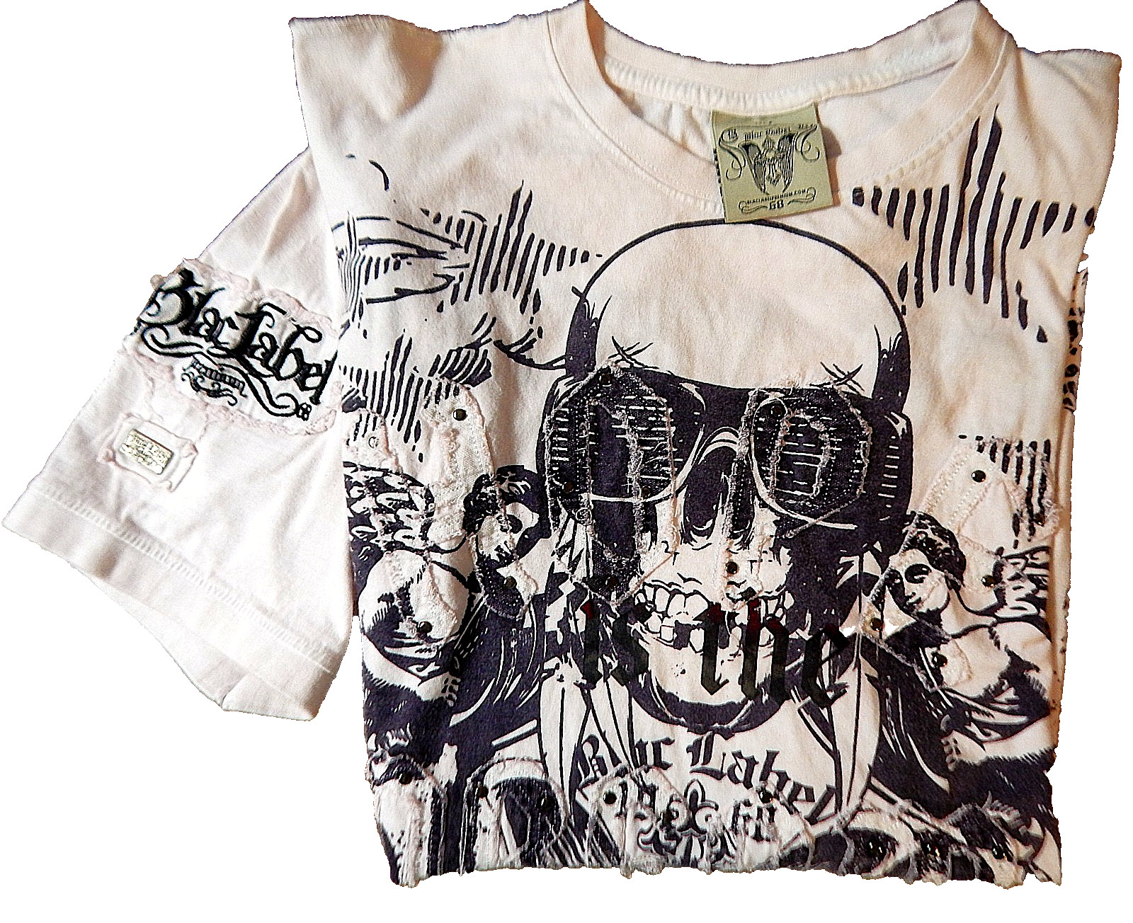 BLAC LABEL PREMIUM Vice Virtue Angel Graphics Men's 3X T-Shirt Pale Pink Unisex gallery