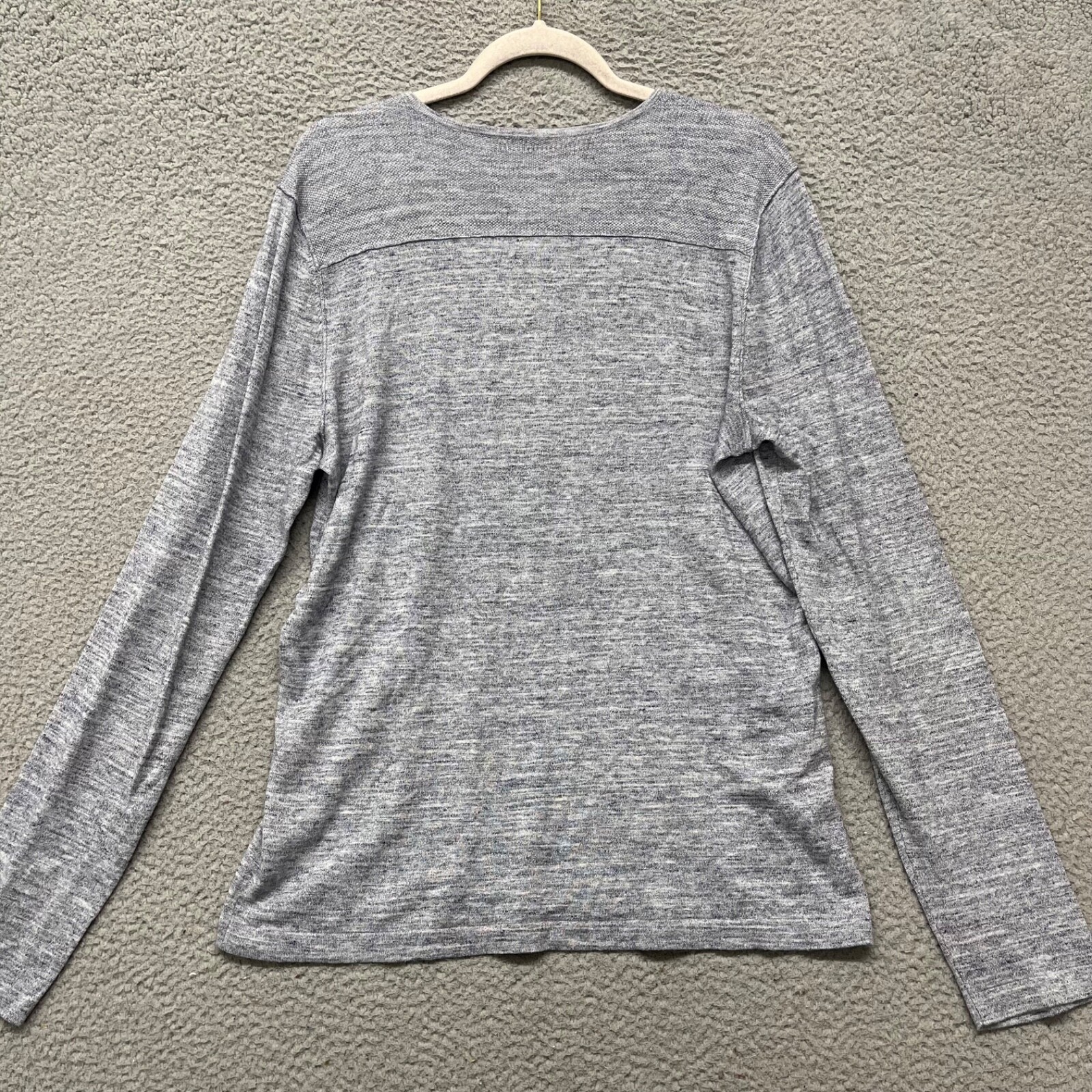Vince Shirt Mens M Blue Henley Heather Lightweight Classic Baselayer gallery