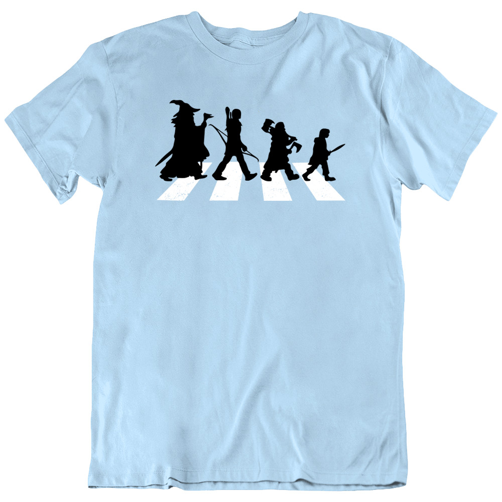 Abby Road Gandalf Elf Dwarf Hobbit Frodo Lord of the Rings Funny T Shirt Gift gallery