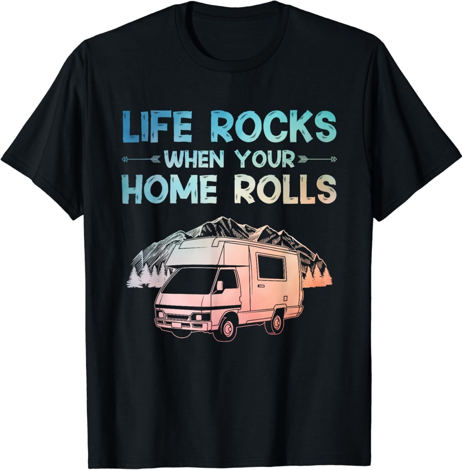 Funny Camping Art For Men Women Outdoor Motorhome RV Camper Gift Unisex T-Shirt