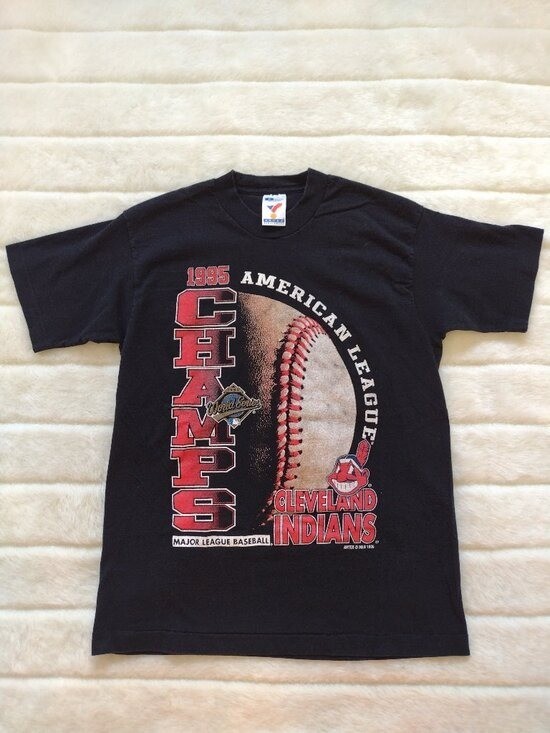 Vintage Artex Men's T-Shirt Cleveland Indians 1995 World Series Single Stitch M gallery
