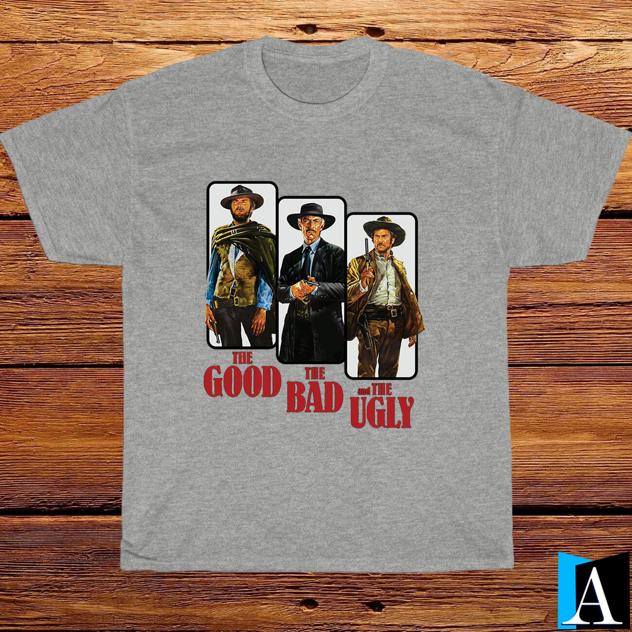 New Shirt The Good The Bad and The Ugly Movie Black/ White/ Grey T-Shirt S-5XL gallery