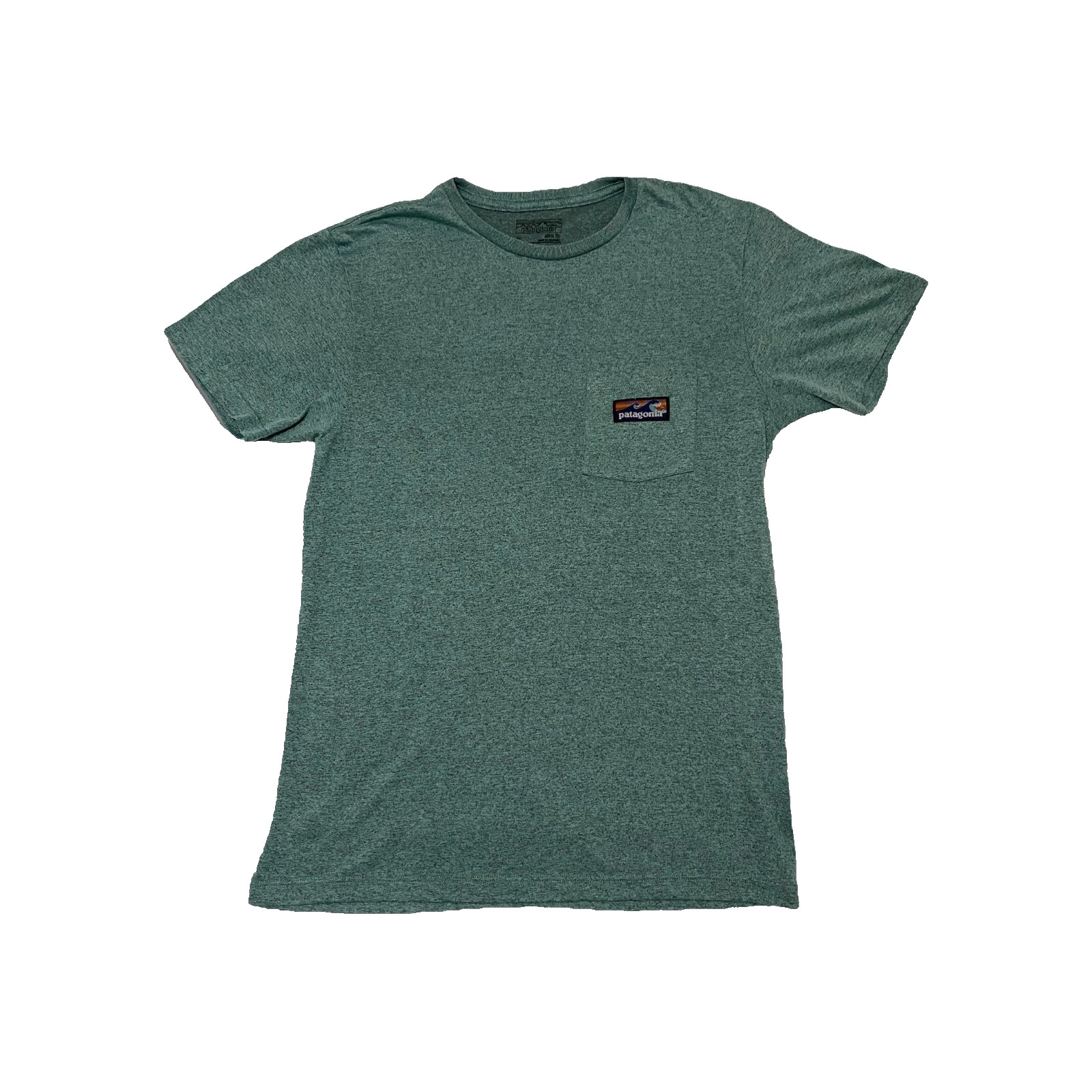 Patagonia Men's M Green Slim Fit Pocket T-Shirt Short Sleeve Crew Neck gallery