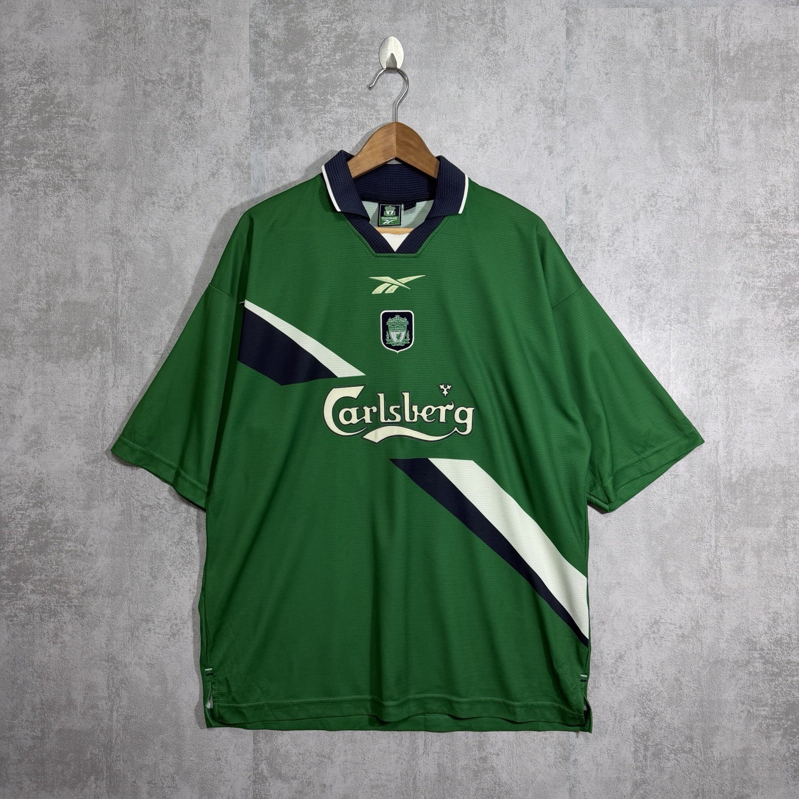 Vintage Liverpool Reebok Mens 1999/2000 Away Kit Jersey Green Size XL gallery