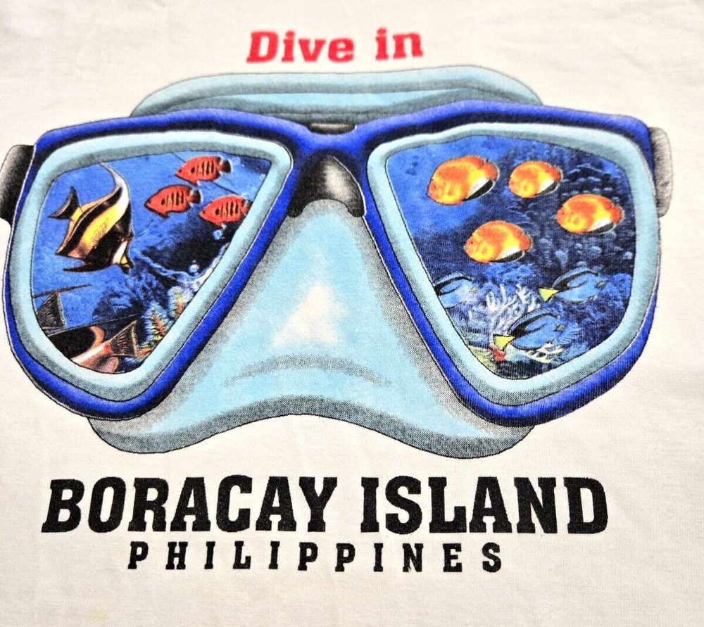 Scuba Diving Tank Top Boracay Island Philippines T-shirt Size Med Beautiful