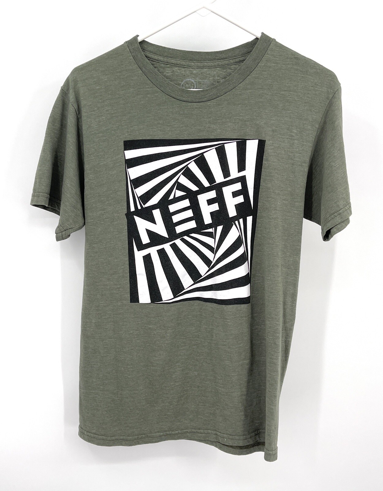 Neff Tee Shirt Illusion Spell Out Official Men’s Medium Green