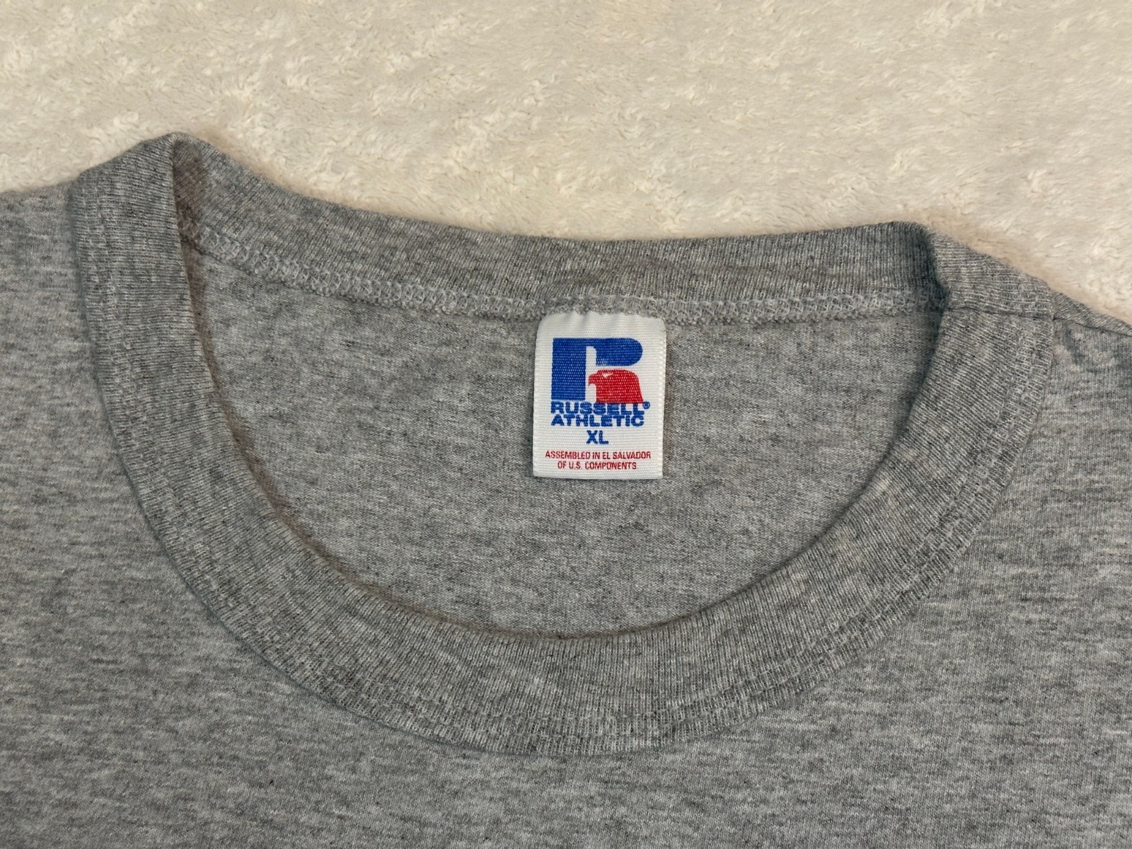 Vintage 1980s 80s 90s 1990s Russell Athletic Blank Basic Heavyweight T-Shirt, XL gallery