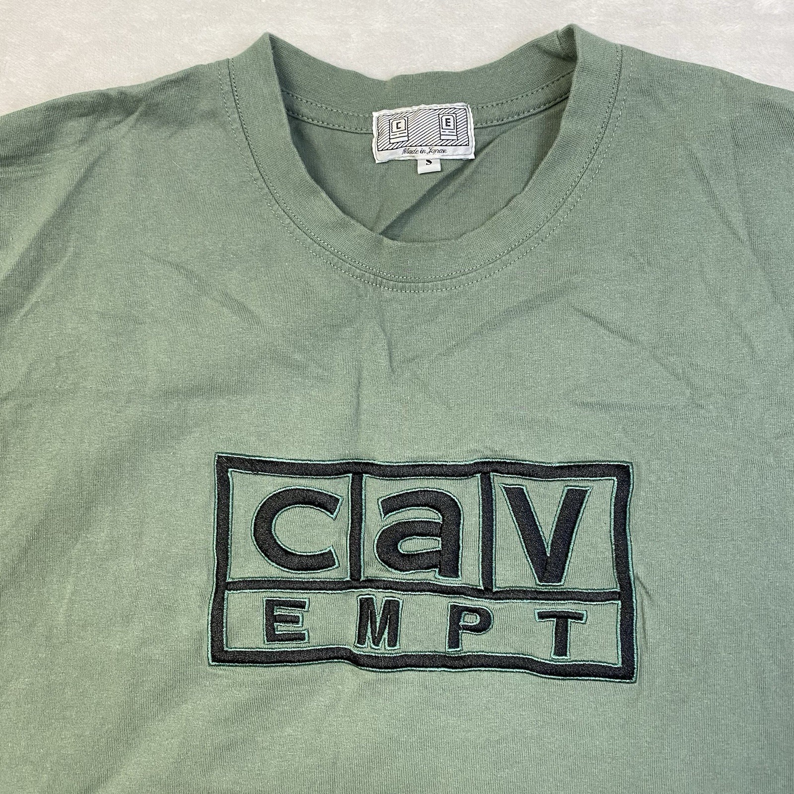 Vintage Cav Empt Shirt Mens Small Green Embroidered Logo Sleeve Patch Japan gallery