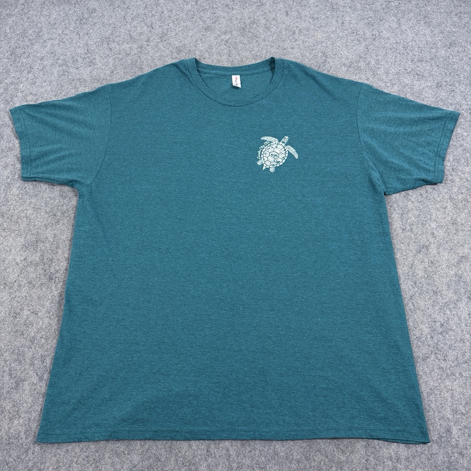 Spectra Vintage Sea Turtles Graphic Print T-Shirt Fits Men's Size 2XL Teal Green gallery