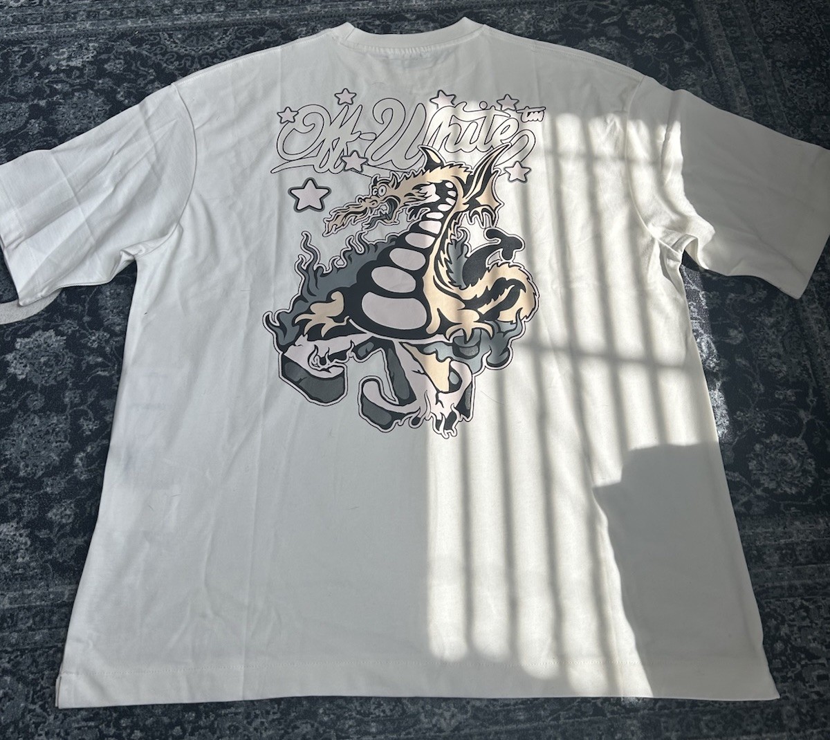 Off-White Men's White Double-Sided Graphic Logo Tee M gallery